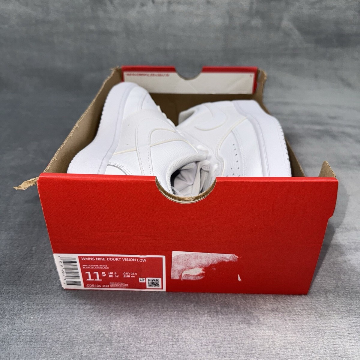 Nike Court Vision Low Shoes CD5434 Women's Size 11.5 No Lid