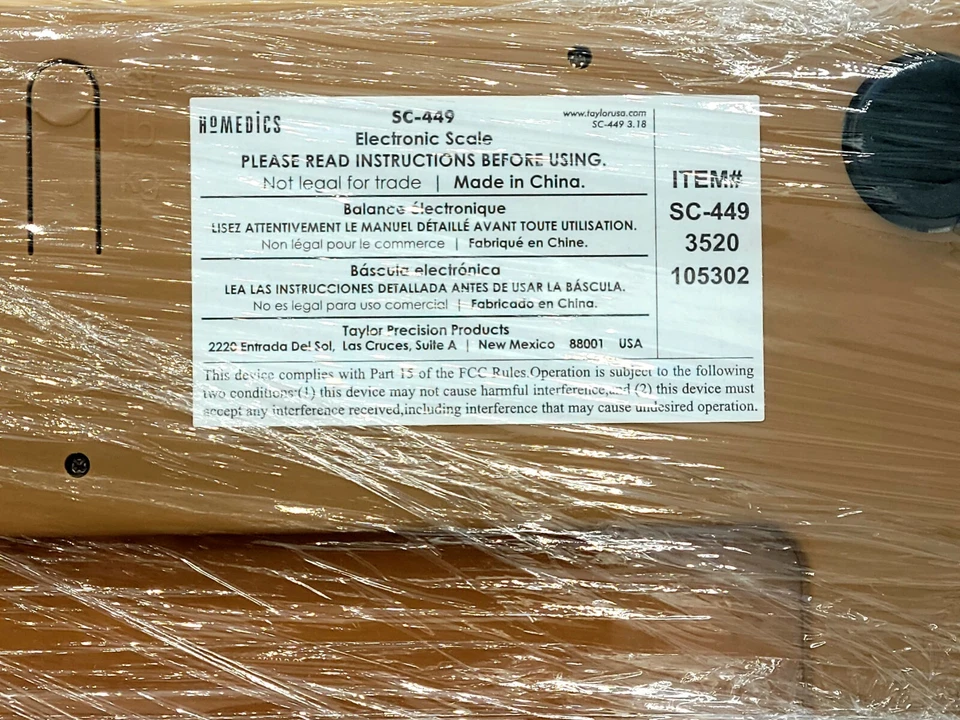 Báscula de plataforma digital Homedics SC-449 en bambú natural Foto 3 de 4