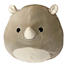 Squishmallow 6" Irving Rhino Soft Gray Zoo Life Plush