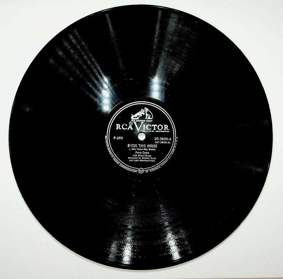 Perry Como RCA Victor 10" 78RPM Bless This House The Rosary Shellac - Imagem 3 de 4