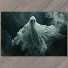 STICKER Halloween Ghost White Sheet Eerie Spooky Phantom Costume Dark Theme