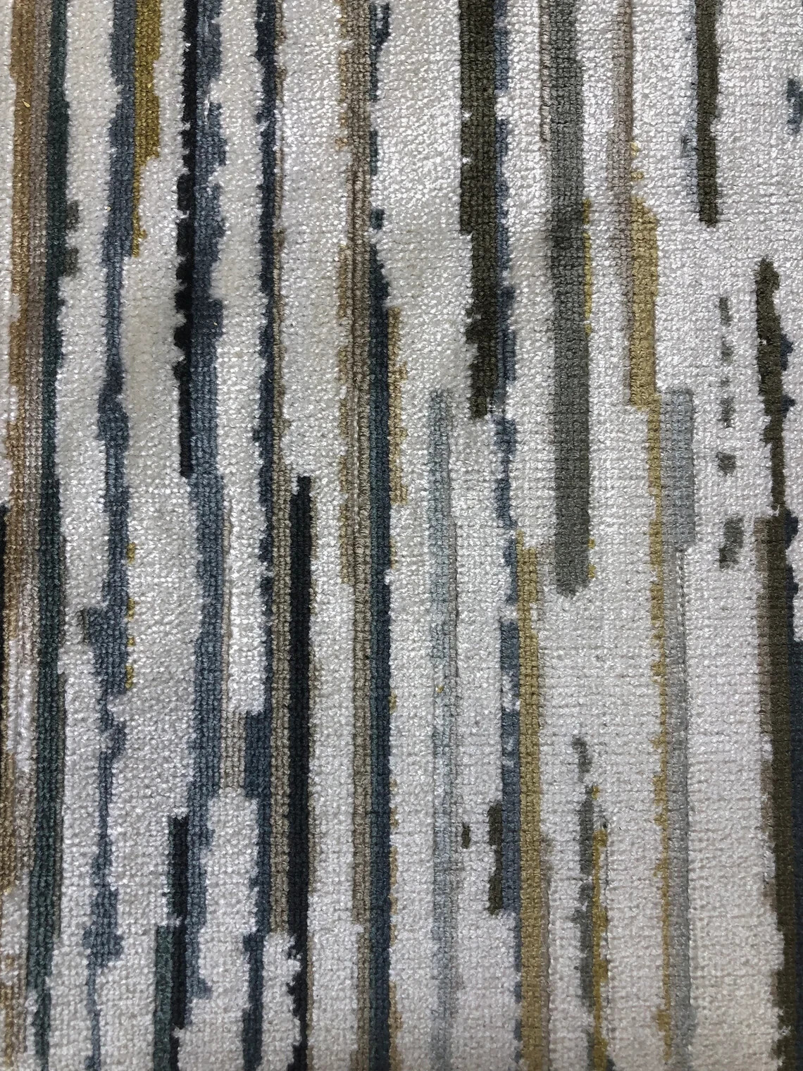 3 Yards Maxwell #729 Beeline Abstract Stripe Velvet Upholstery Fabric