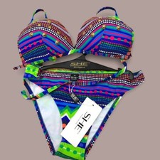 She Made in EU PUSH UP Bikini set sweamwear UK 8 cup D NEW with Tags