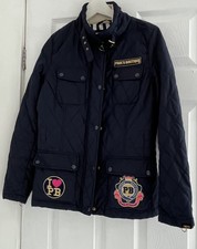 Paul's Boutique Kings Of Custom Ladies Jacket Navy Popper Up Uk M
