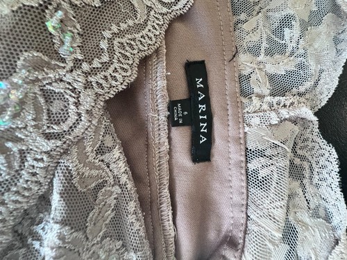Damen Marina Spitze & Pailletten Cocktail/Abendkleid Größe: 6 - Bild 2 von 3