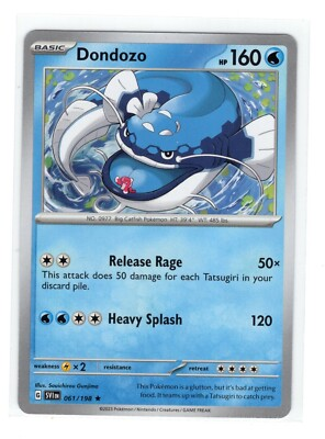 #ad #ad Pokemon Scarlet amp; Violet NON Holo Rare Dondozo 061 198 DECK EXCLUSIVE $1.74