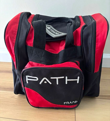 Pyramid Path 1 Ball Bowling Bag Red/Black with Shoulder Strap