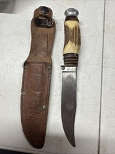 Vintage Edge Brand Solingen Germany Original Bowie Knife 457 Stag Handle 100 79