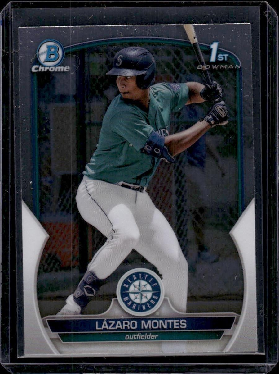 2023 Bowman #BCP-58 Lazaro Montes 1st Chrome Seattle Mariners