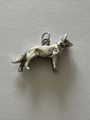 Vintage German Shepherd Sterling Silver Dog Charm K9 - Picture 2 of 4