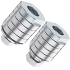 2Pcs Silver Angle Grinder to Grooving Machine Adapter Aluminum Alloy M10/M14