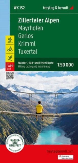 Zillertal Alps, hiking, cycling and leisure map SHEET MAP (FRENCH) 9783707920550