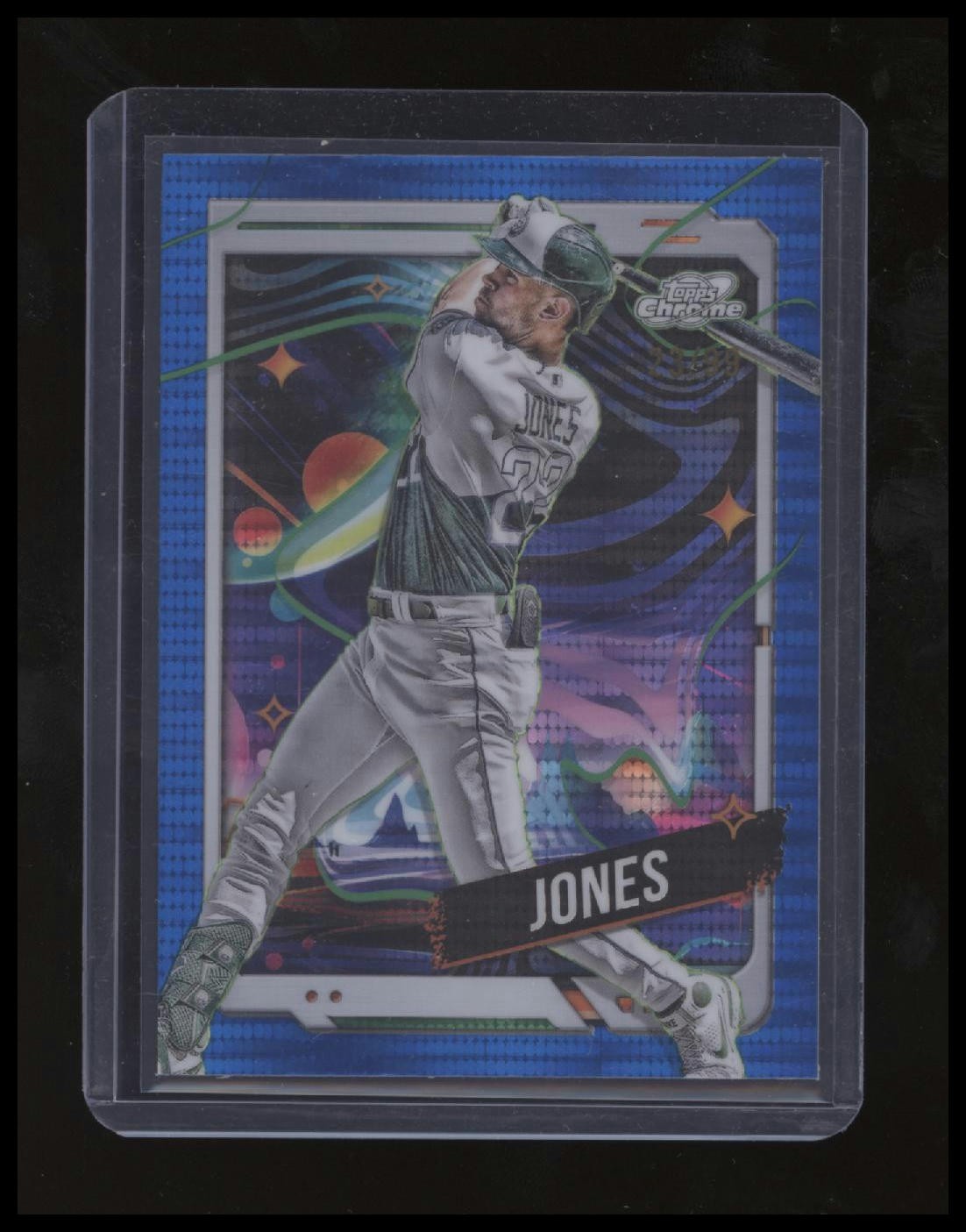 Nolan Jones Topps Chrome Cosmic Blue Nucleus 2023 #74 #/99