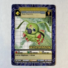 Digimon Digi Battle Wormmon Bo-110 Series 3 Non Foil Bandai 2000 NM/LP