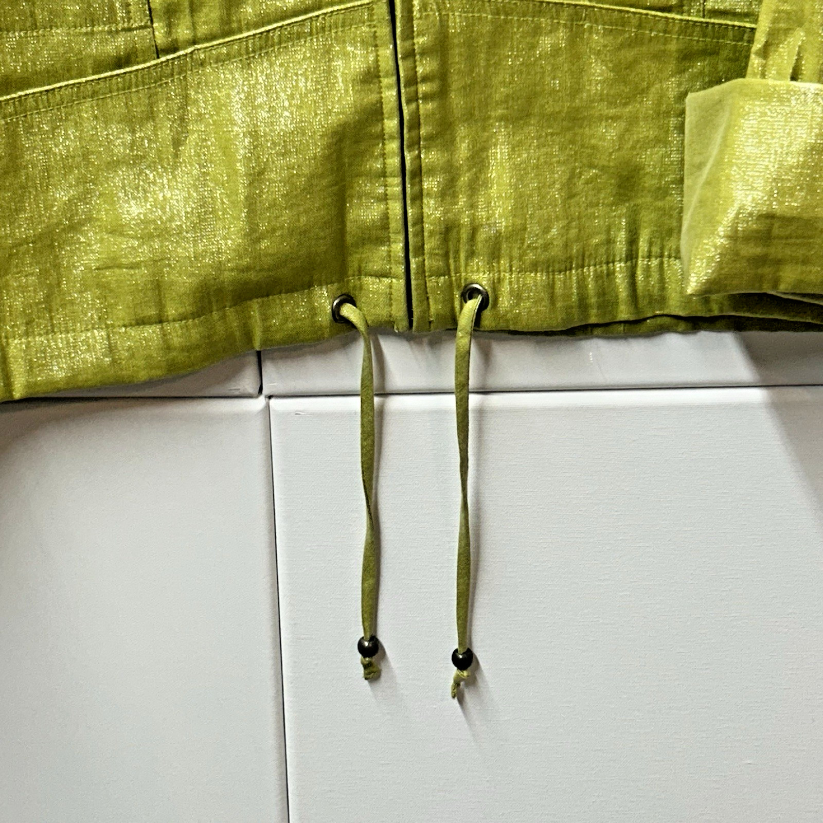 Ruby Rd Twilight Lime Metallic Light Jacket Shirt… - image 5