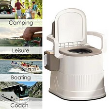 2-Gal Portable Toilet Travel Camping Outdoor/Indoor Commode Potty w/ Tissue Box