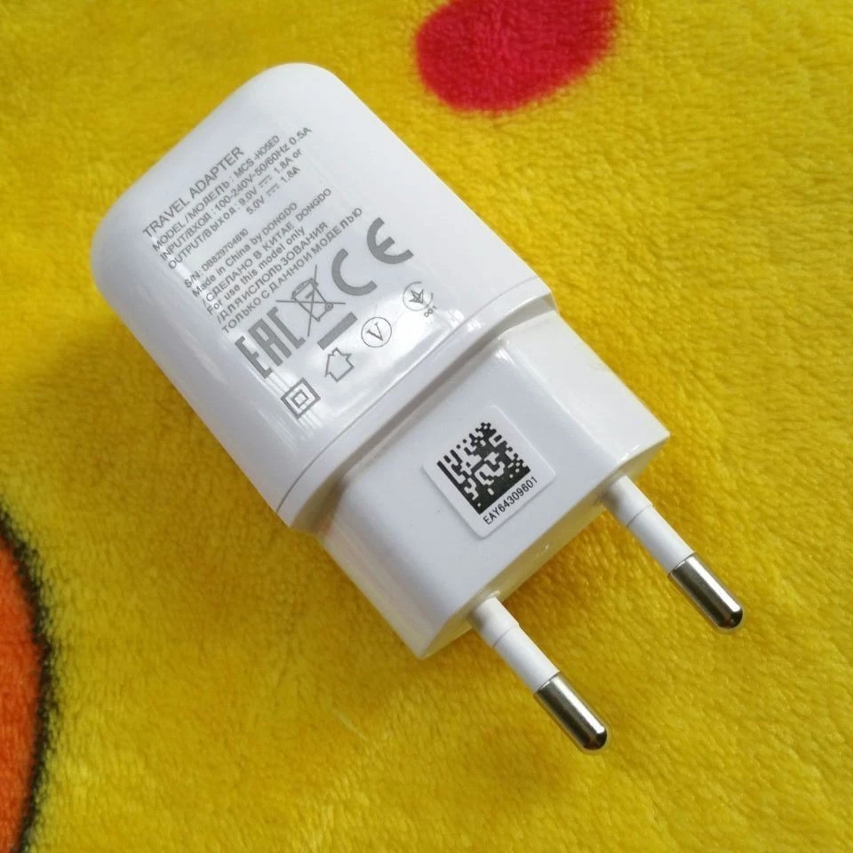 Cargador de pared rápido genuino de la UE cable USB tipo C para LG G5 G6 G7 G8 V30 V40 V50 Foto 3 de 4