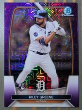 2023 Bowman Chrome Riley Greene #90 Purple Mojo Refractor 116/250 RC
