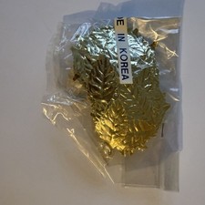 Vintage Gold Paper Foil Leaves Embossed Leaf Decoupage Cut Outs Taiwan