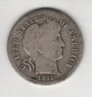 1911-D BARBER DIME 10¢ DENVER MINT 90% SILVER COIN UNITED STATES AMERICA