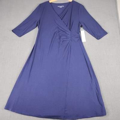 Soft Surroundings Dress Size Petite Large 14/16 Hyannis Wrap Dress