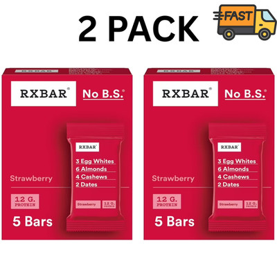 RXBAR Gluten Free Strawberry Protein Bars Ready to Eat 10 Bars