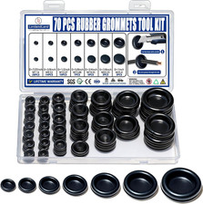 Rubber Grommet Kit 70 Pack - 7 Sizes Firewall Rubber Hole Plugs Rubber Grommets