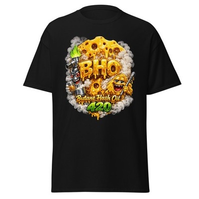 BHO Weed T-Shirt Cannabis Hash Oil Concentrate 420 Extract Tee