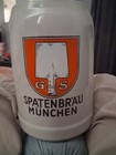 SPATENBRAU Munchen Beer Ceramic Stein Tankard Germany Brewery 0.5L Munich — photo 7