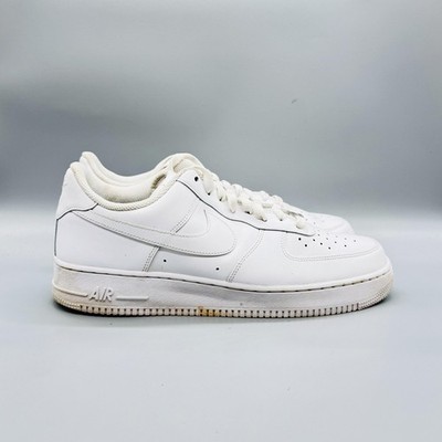 Nike Shoes Mens 12 White Leather Air Force 1 Low Classic Basketball Sneakers
