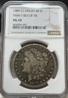 1880-CC CARSON CITY SILVER MORGAN DOLLAR NGC VG10 VAM 7 REV OF 78 - Hitlist 40