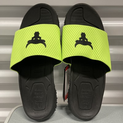 Under Armour Project Rock Fat Tire Slides Men US 12 Black 3025237 302 Michelin