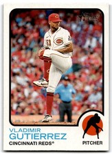 2022 Topps Heritage SP High Number Vladimir Gutierrez Cincinnati Reds #415