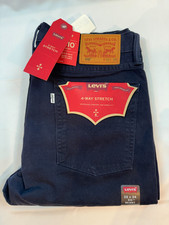New Levi's Men's 510 Skinny Fit Jeans Dark Blue 4 way Stretch 32 x 34 055100771