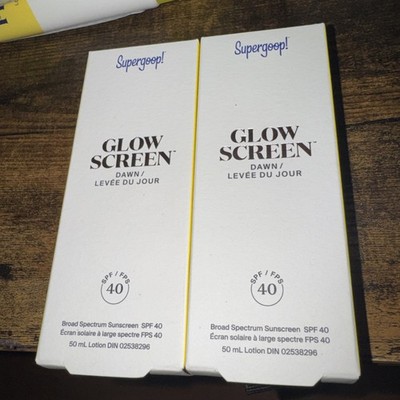 Supergoop Glow Screen SPF 40 Dawn 1.7oz Sunscreen EXP 06/26 - New Pack Of 2