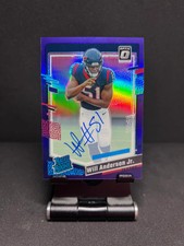 2023 PANINI DONRUSS OPTIC WILL ANDERSON JR. ROOKIE PURPLE PRIZM AUTO /35 RC