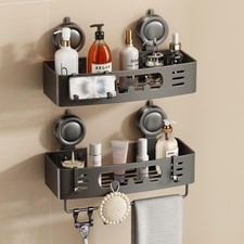 Shower Caddy Suction Cup, Shower Shelves for Inside Shower No Drilling, Alumi...