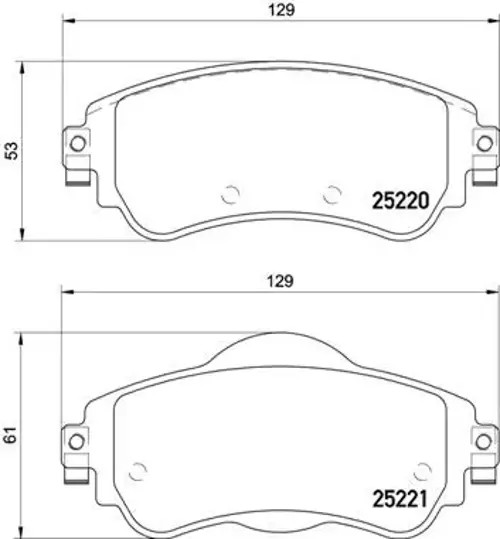 Fits BREMBO P 61 105 Brake Pad Set, Disc Brake - Image 2