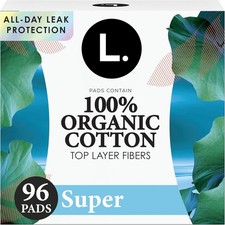 Women Ultra Thin Pads 96 Pack Super Absorbency Cotton Top Unscented Wings