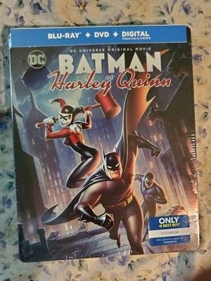 BATMAN AND HARLEY QUINN! Blu-Ray DVD, 2 Discs! Limited Steelbook! Still Sealed!