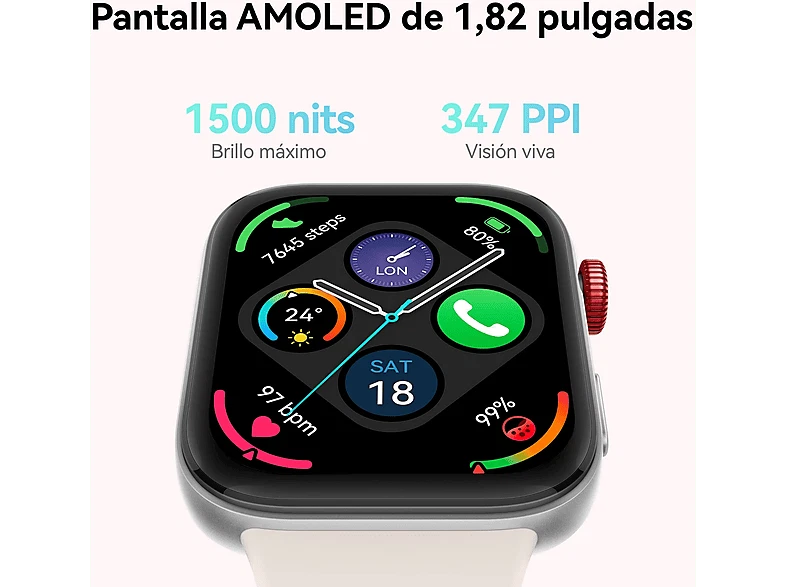 Smartwatch- Huawei Watch Fit 3, Bluetooth, 10 días batería, iOS-Android, Negro - Imagen 2 de 4