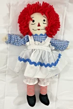 Raggedy Anne 14" rag doll plush in gingham dress
