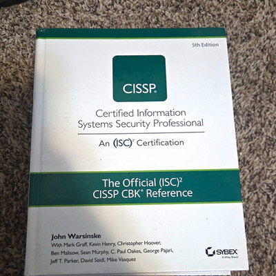 The Official (ISC)² CISSP CBK Reference 5th Ed Hardcover Advanced SYBEX