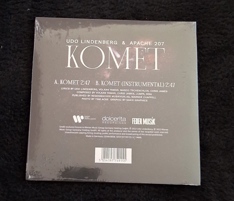 Udo Lindenberg x Apache 207 Komet exklusive Mint 7" Vinyl OVP  Sold Out - Bild 2 von 3