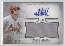 2015 Topps Triple Threads Unity Jumbo Relics 6/99 Matt Adams #UAJR-MAS Auto 0f8