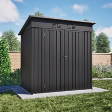 6 X 4 Ft Outdoor Storage Shed Garden Tool Shed with Floor Frame Lockable Doors