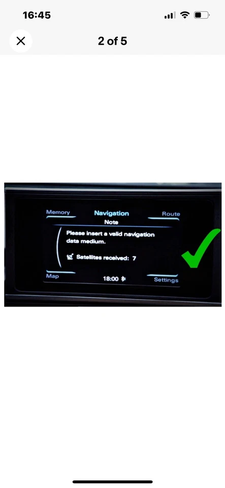 GENUINE AUDI SAT NAV MIB-HS NAVIGATION SD CARD 2017-18 MAP EUROPE UK 8W0919866R - Image 2 of 4