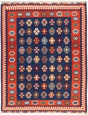 Kelim Kashkouli Teppich 234x300 cm handgewebt Wolle Persien Unikat Neu