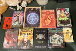 Tarot & Oracle Card Deck Lot - Wicca, Doreen Virtue,Lovers Oracle, Karma, Kipper