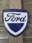 VINTAGE GENUINE FORD PORCELAIN SIGN 12"x11.5".